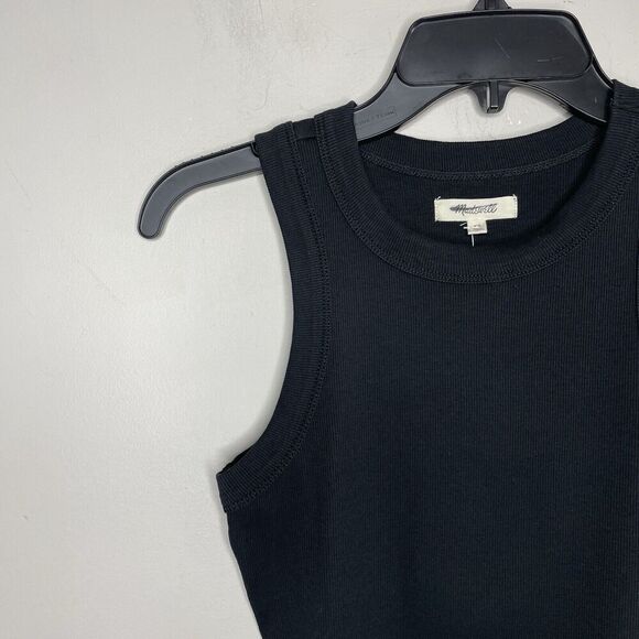 MADEWELL Crop Tank Women XS Supima Rib Sleeveless Top NEW Cotton Stretch NF469 - Picture 6 of 15